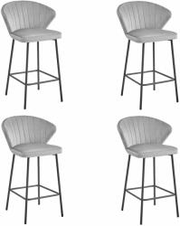  GATTA szék - ezüstszürke bársony / fekete lábak x 4