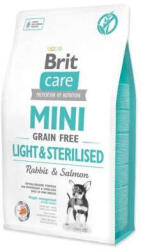 Brit Care Mini - Könnyű & Sterilizált Nyúl & Lazac - Gabona mentes - 2kg (131562)