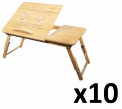  Bambusz laptopasztal H x 10