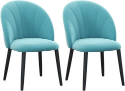 HomCom készlet 2 kárpitozott székből Soggiorno e Sala da Pranzo világoszöld