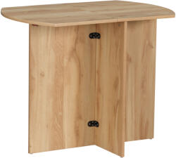 HomCom Összecsukható asztal helytakarékosságért, fa konyha- és étkezőasztal 90x60x74cm, tölgyfa
