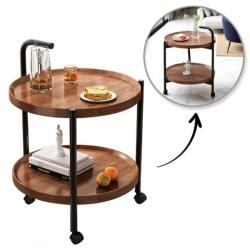 Ecarla Dohányzóasztal, kerekeken, kétszintes, eCarla, 50×50×64 cm, STL22