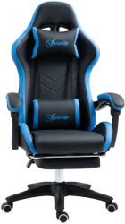 Vinsetto Sedia da Gaming ad Altezza Regolabile és Schienale Reclinabile Blu