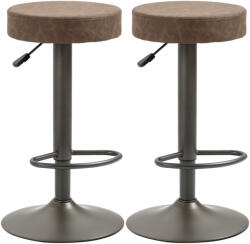 Homcom 2 db-os forgó bárszék szett - állítható, támasztékkal