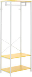 Homcom 2 az 1-ben ruhatartó cipőtárolóval, akasztó rúddal és 2 tárolópolccal, 60x40x167, 5 cm, natúr