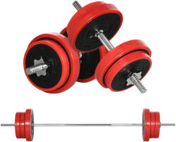 Homcom Súlyzókészlet 65 kg - Állítható súly a teljes edzéshez