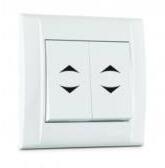  Defne, fehér, dupla váltó kapcsoló, 106+6 (dfdvk)