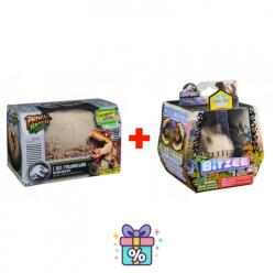 Primal Hatch Set avantajos: Dino interactiv T-rex care iese din ou + Bitzee Lumea Jurasica cu dinozauri (AS_6072462_6074096)