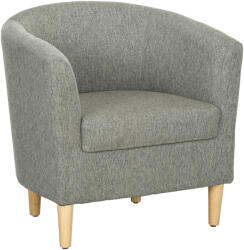 Homcom Modern Fotel, Kárpitozott Kiegészítő Fotel Fa Lábakkal, Szövet Szék, 74x63x73 cm, Szürke