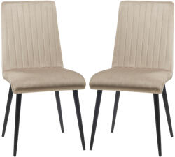 HomCom 2 db-os elegáns bársony étkezőszék szett - magas háttámlával