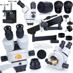 Rosfix Neptune Pro MSNP-T-WDMS1 trinokuláris sztereó mikroszkóp gémes szerkezeten