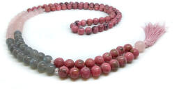  Öngyógyító erőinket aktiváló, energetizáló, méregtelenítő - rodonit, labradorit, rózsakvarc, hegyikristály ásvány mala