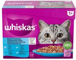 Whiskas Felnőtt Macska Nedves Táp - Halas Válogatás - 12 x 85g (BX70H)