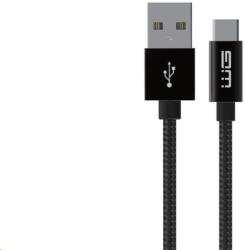 Winner Group WG - Cablu de date Tip-C la USB-A / 3m / împletit din nailon / negru (7300)