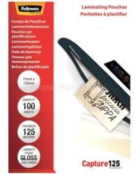 Fellowes 75x105 mm 125 mikron 100 db/csomag fényes meleglamináló fólia (FELLOWES_5306901) (FELLOWES_5306901)
