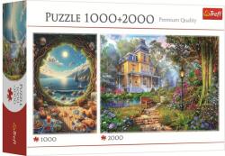 Trefl 1000 + 2000 db-os puzzle - A tengernél, Nyári rezidencia (94067) (94067)