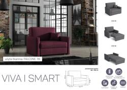 Mindigbútor VIVA SMART I előre nyíló rugós, ágyneműtartós fotelágy Falcone 78 színben - mindigbutor