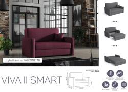 Mindigbútor VIVA SMART II előre nyíló rugós, ágyneműtartós kanapé Falcone 78 színben - mindigbutor