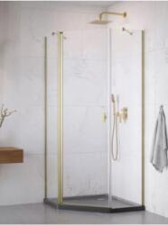 Radaway Nes Brushed Gold PTJ szögletes szálcsiszolt arany zuhanykabin 100x90J (10052000-99-01R+10052700-99-01)