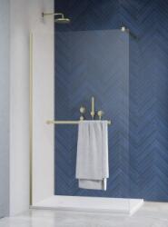 Radaway Modo New Brushed Gold II Walk-in szálcsiszolt arany zuhanyfal törölközőtartóval 85 (389085-99-01W)