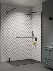 Radaway Modo New Brushed Gunmetal II Walk-in szálcsiszolt fegyvermetál zuhanyfal 145 törölközőtartóval (389145-92-01W)