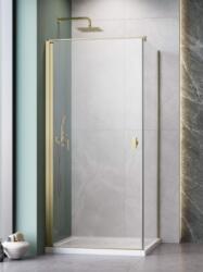 Radaway Nes Brushed Gold KDJ I szögletes szálcsiszolt arany zuhanykabin 80B+75 (10022080-99-01L+10039075-01-01)