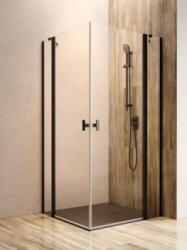 Radaway Nes Black KDD II szögletes fekete zuhanykabin, 100x100 cm, balos (10031100-54-01L+10031100-54-01R)