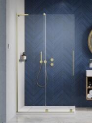 Radaway Furo SL Brushed Gold Walk-in szálcsiszolt arany zuhanyfal 110B (10306588-99-01L+10110544-01-01)