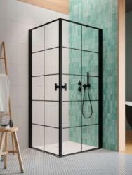 Radaway Nes Black KDD I Factory szögletes zuhanykabin 80B+80J (10021080-54-55L+10021080-54-55R)