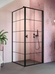 Radaway Nes Black KDJ I Factory szögletes fekete zuhanykabin 90J+75 (10022090-54-55R+10039075-54-55)