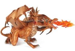 Papo Figurina Papo - Personaje medievale, Dragon cu doua capete auriu Figurina