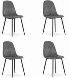 ASTI szék - sötétszürke bársony x 4
