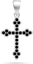 Brilio Silver Pandantiv din argint cu pietre de zircon negre Cruce PT84WBC