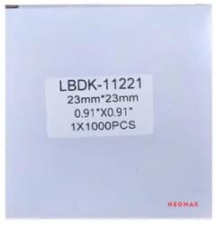 NEOMAX ЛЕНТА ЗА ЕТИКЕТНИ ПРИНТЕРИ BROTHER ТИП DK - SQUARE PAPER LABEL - 23 mm x 23 mm x 1000 - DK11221 (DK-11221) - PN LBDK-11221 - NEOMAX (300BRADK11221N)