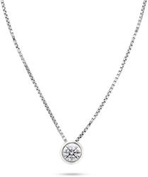 Brilio Silver Colier atemporal argintiu cu zircon NCL75W