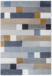 Sintelon Covor Model Vegas Home 62YKE, Marime 80 x 150 cm, Albastru, Caramiziu, Gri, Ruginiu, Inaltime Fir 12 mm, Antialergic, Polipropilena, Living, Dormitor, Sufragerie, Birou (COVOR VEGAS HOME 62YKE 0.8x1.5 Covor