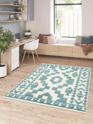Monaco Covor Premium Belgian Model Monaco 23514-350, Marime 123 x 170 cm, Albastru, Turcoaz, Verde, Antialergic, Polipropilena, Living, Dormitor, Sufragerie, Birou (COVOR MAMBO MONACO 23514/350 1.23x1.7) Covor