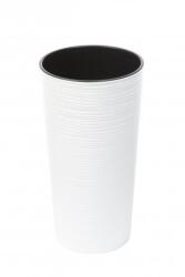 Lamela LILIA DLUTO Bordázott virágcserép, 300 mm, fehér