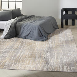 Calvin Klein Covor Model Calvin Klein ECH04, Marime 244 x 305 cm, Bej, Gri, Inaltime Fir 6 mm, Antialergic, Polipropilena si Poliester, Living, Dormitor, Sufragerie, Birou (COVOR CK ENCHANTING ECH04 GREY/BEIGE 2.4 Covor
