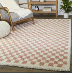 Sherpa Covor Premium Belgian Model Sherpa 52992-266, Marime 120 x 170 cm, Crem, Roz, Inaltime Fir 30 mm, Antialergic, Polipropilena, Living, Dormitor, Sufragerie, Birou (52992-266 1.2x1.7) Covor
