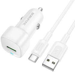 BOROFONE USB-A + Cablu USB la Type-C inclus 18W Alb (KF2357679) - vexio