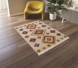 Re_Born Ethnic Covor Model RE BORN 21799-053, Marime 120 x 170 cm, Multicolor, Bumbac reciclat si Polipropilena, Living, Dormitor, Sufragerie, Birou (COVOR REBORN 21799/053 1.2X1.7) Covor