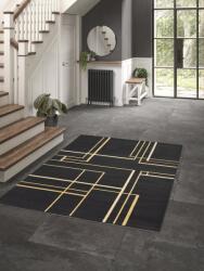 Cancun Covor Premium Belgian Model Cancun 18715-895, Marime 160 x 230 cm, Negru, Inaltime Fir 7 mm, Antialergic, Polipropilena, Living, Dormitor, Sufragerie, Birou (COVOR CANCUN 18715/895 1.6x2.3) Covor