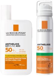 La Roche-Posay Set La Roche-Posay Anthelios - Fluid UVMune 400 și Spray Invizibil Anti-Strălucire, SPF50, 50 + 75 ml