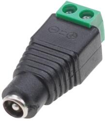 DeTech Конектор DeTech, DC, 5.5x2.1 F - Screw Terminal, 10pcs. , Black - 17167 (DE-17167)