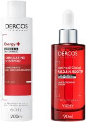 Vichy Dercos Set - Șampon stimulativ Energy+ și Ser, 200 + 90 ml