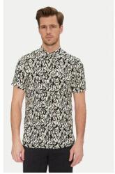 BLEND Férfi kevert anyagú ing, 20718223, viszkóz, M INTL, fekete (0000304798948_M)