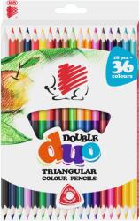 ICO Süni háromszög alakú kétvégű 18/36 színű színes ceruza