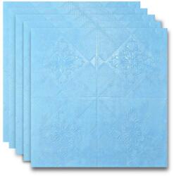 HOZRO 10 db-os HOZRO öntapadós 3D tapéta szett, téglautánzat mintás, 5, 39 nm alapterületű, modern dizájn, nagyon könnyen felszerelhető, kék (TAPET_ALBASTRU)