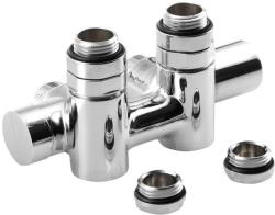 SAPHO - TWIN COMBI bekötő szelepkészlet középcsatlakozáshoz, jobb oldali/fényes króm CP461S (SH0432)